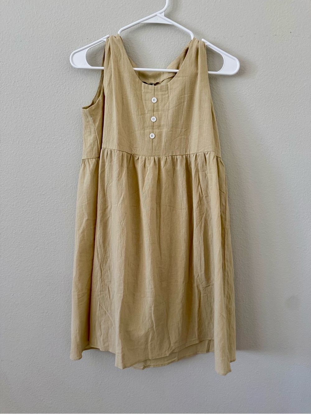 Women’s 100% linen sleeveless A- line dress casual loose fitting breathable. - Picture 5 of 5